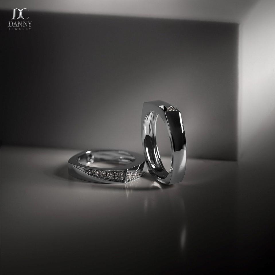 Nhẫn Đôi Danny Jewelry Bạc 925 Đính Đá CZ Xi Rhodium N0084/N0085