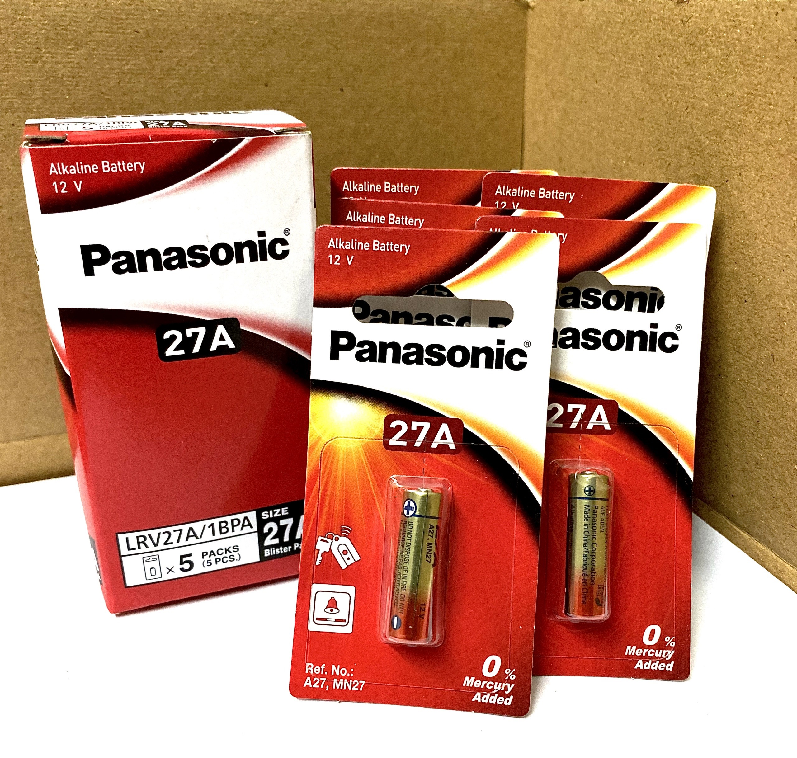 Pin Kiềm Alkaline cửa cuốn A27, 27A 12 VOLT PANASONIC LRV27 - Hàng chính hãng