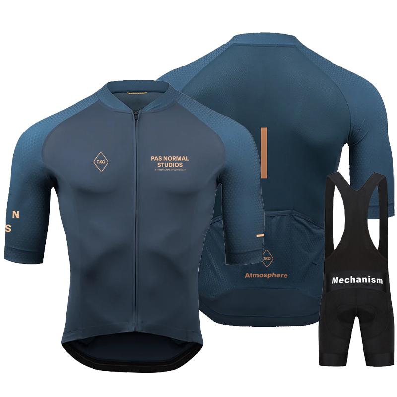 Mới PNS Đội 2023 Nam Ngắn Tay Mùa Hè Đi Xe Đạp Jersey Bộ MTB Maillot Ropa Ciclismo Xe Đạp Mặc Thoáng Khí Đi Xe Đạp Quần Áo Color: Cycling Set 8 Size: XS