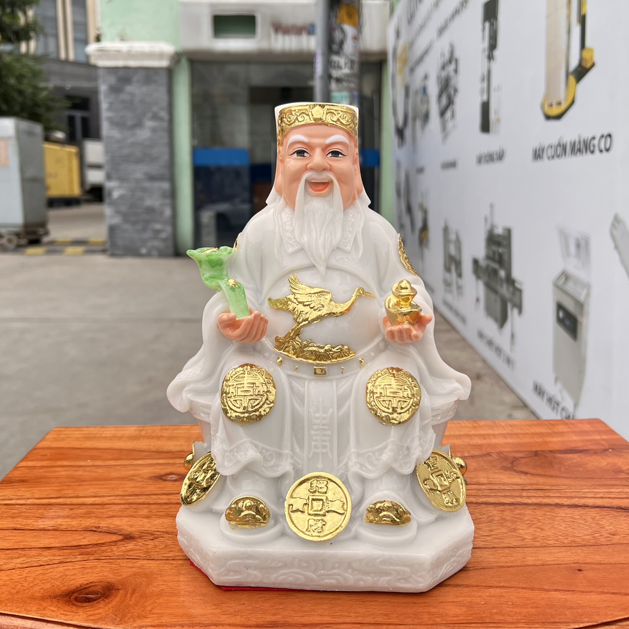 Tượng Thần tài Thổ Địa đá Việt Nam cao 25cm