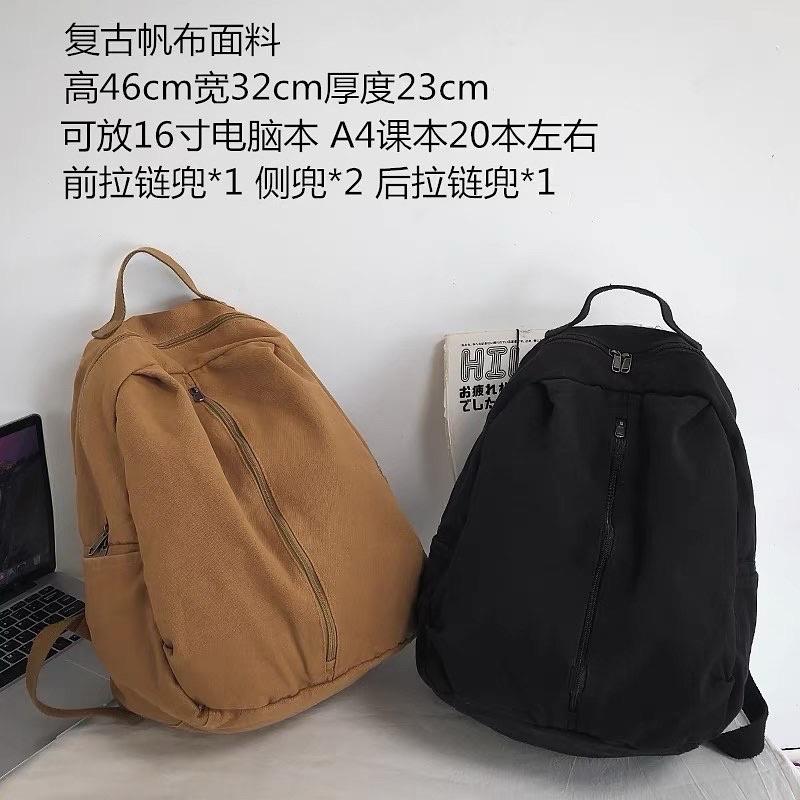 BALO CANVAS VINTAGE NGĂN GIỮA vừa laptop 15.6