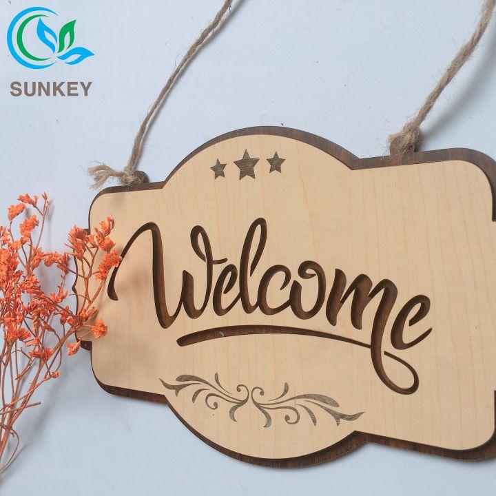 Bảng Gỗ Decor Chữ Welcome - Kích Thước 25x15 cm - Trang Trí Decor Mọi Không Gian