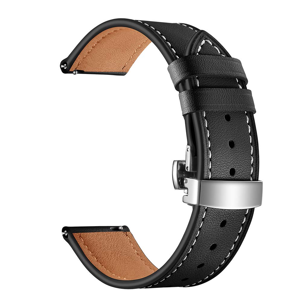Dây Da Khóa Bạc Chống Gãy Cho Galaxy Watch 46