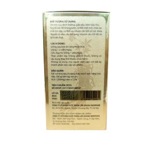 Homfamin Ginseng Tăng Cường Bồi Bổ Sức Khỏe Nguyên Liệu Nhập Khẩu Mỹ Hộp 60 Viên
