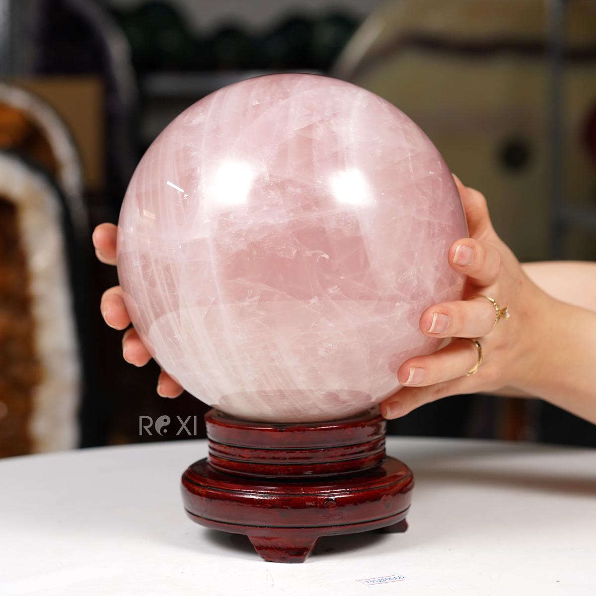 Quả Cầu Thạch Anh hồng 1A 6,7kg - 16,8cm
