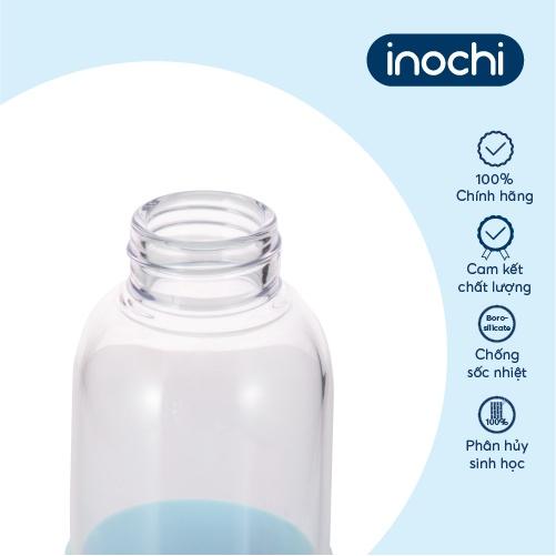 Bình nước thuỷ tinh bọc silicon Inochi - Nikko 550 ml