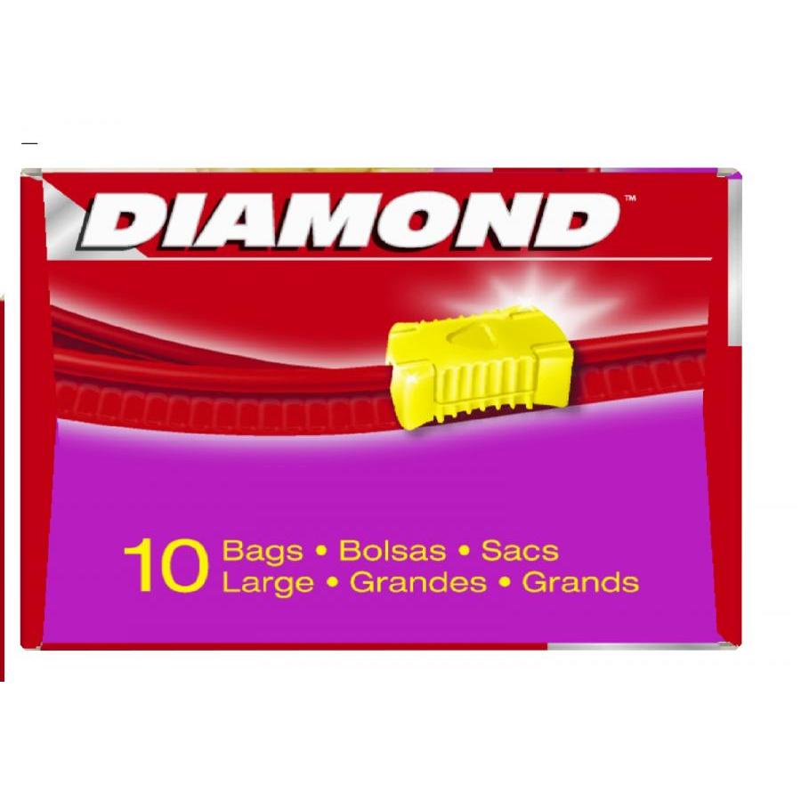 Túi đựng thực phẩm Diamond có khóa kéo PE - Size Large