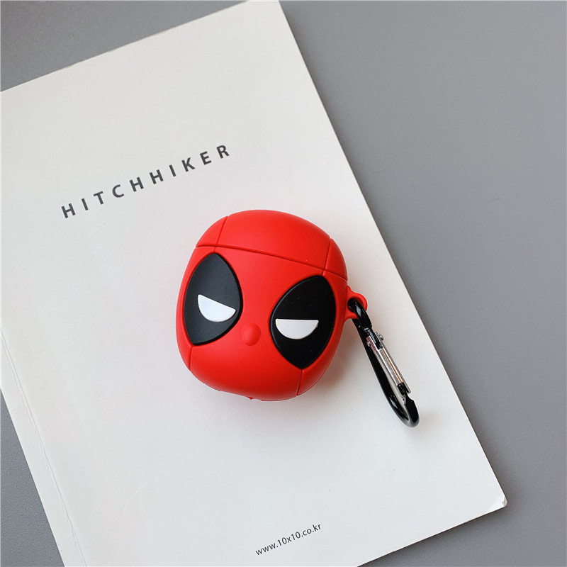 Airpods case -  Ốp bảo vệ dành cho Airpod 1/2 - Deadpool và móc khóa