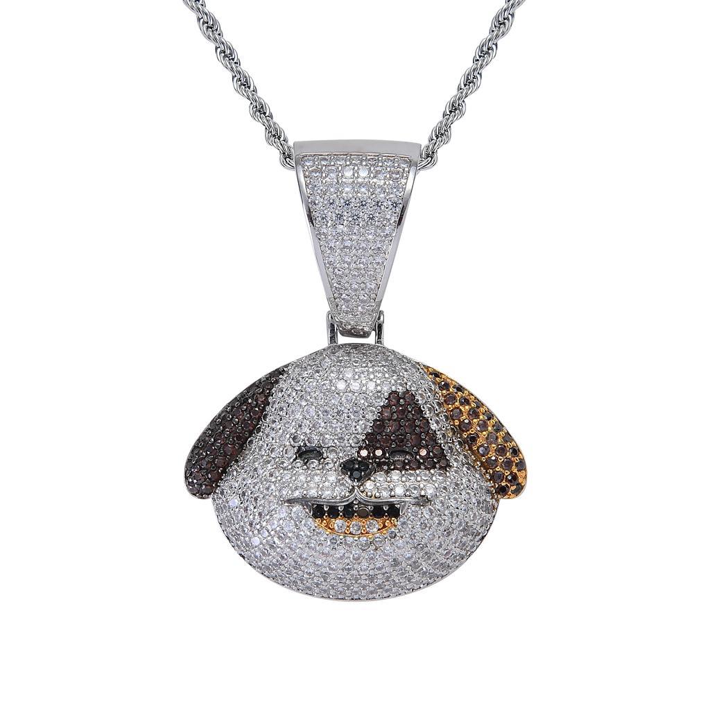 Dog Head Pendant Hiphop Rapper Personality Necklace Men Women