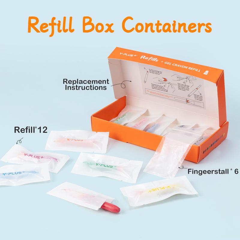 Hộp 12 Màu Sáp Gel Meteor Kèm 12 Ruột - Y Plus+ GC210300