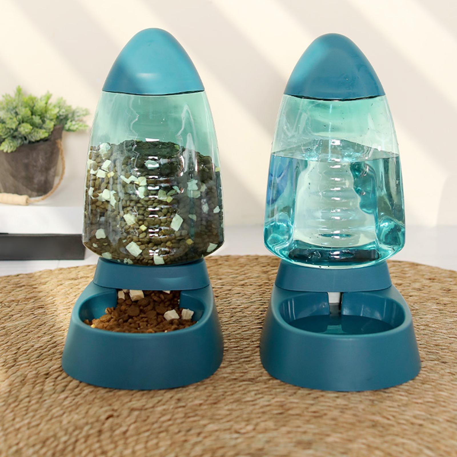 AUTOMATIC PETS FOOD DISPENSER DOG CAT FEEDER WATERER Container BOWL DRINKING