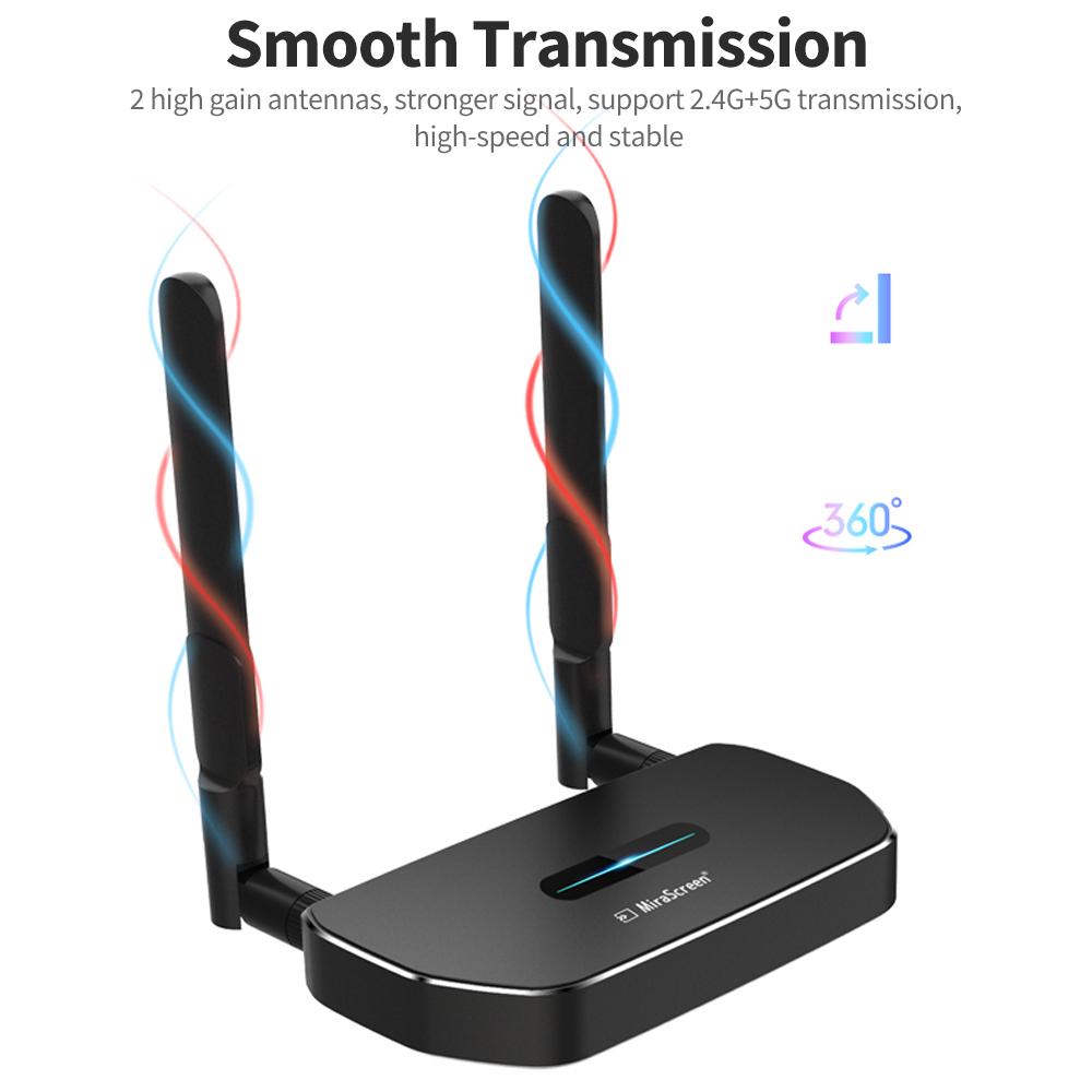 HD Wireless Transmitter Receiver Set Wireless Display Adapter Support 4K Image Long Transmission Distance Plug and Play