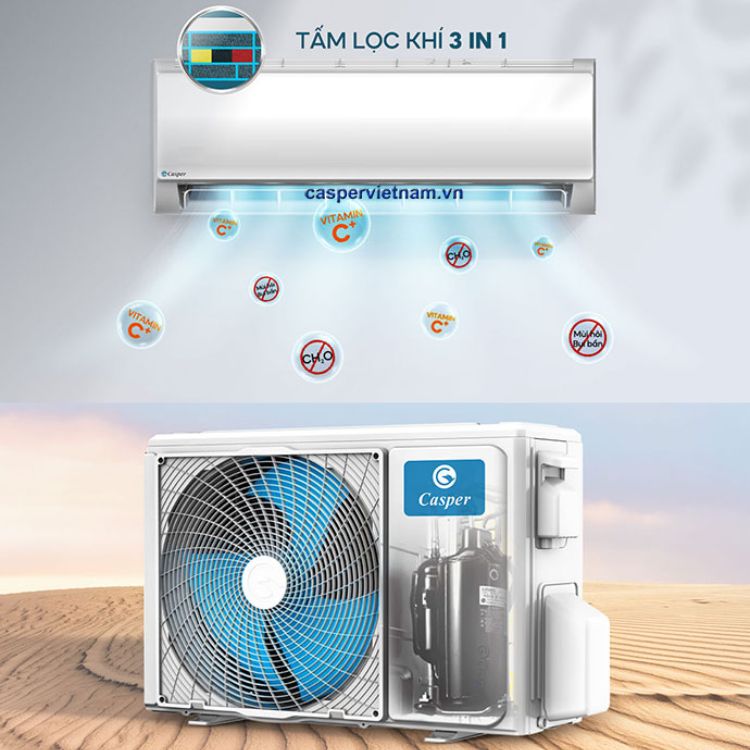 MÁY LẠNH CASPER INTERVER 1.0HP TC-09IS36 - Hàng chính hãng