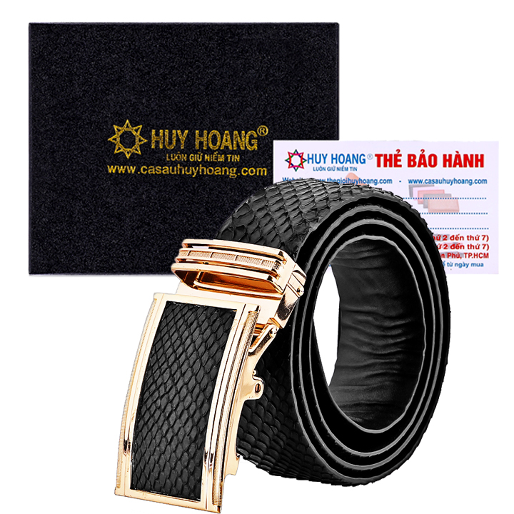 HJ4311-12-15-44 - Dây nịt nam da trăn bản lớn da nguyên thủy, đen, trắng, nâu