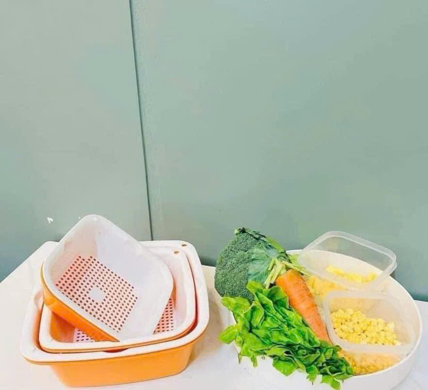 Bộ Rổ Nhựa Kèm Thau ECCO 6 Món Cao Cấp – Bộ 3 Rổ 3 Thau Đa Năng Tiện Dụng, Chất Liệu An Toàn, Phù Hợp Nhà Bếp Hiện Đại - HÀNG CHÍNH HÃNG MINIIN