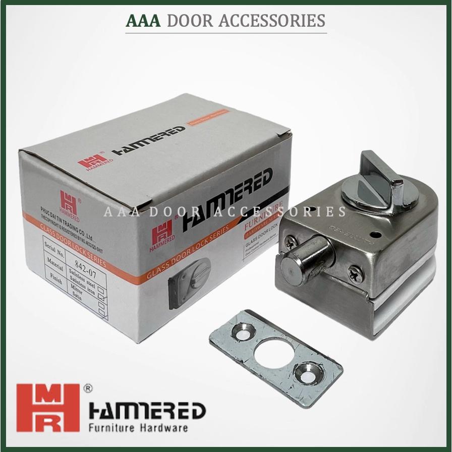 Chốt cửa kính cường lực không cần khoan kính Hammerd
