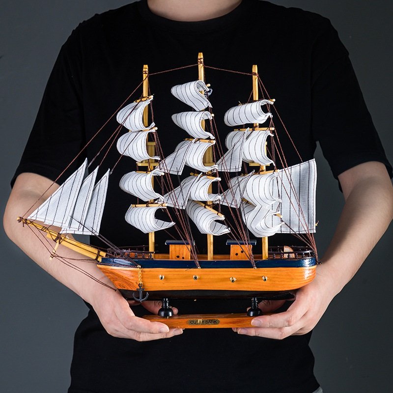 Mô hình thuyền gỗ thuận buồm xuôi gió Size lớn