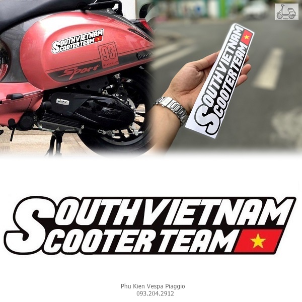 Tem South VietNam Scooter Team Cao Cấp Không Phai Màu Cho Các Dòng Xe Máy