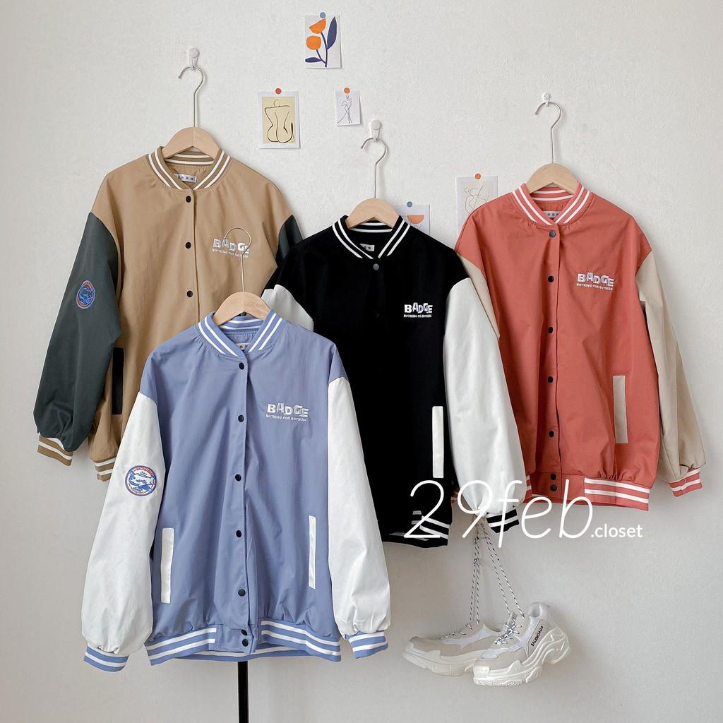 Áo Khoác Dù 2 Lớp Bomber BADGE 2 Lớp Nam Nữ Thu Đông ( 4 Màu