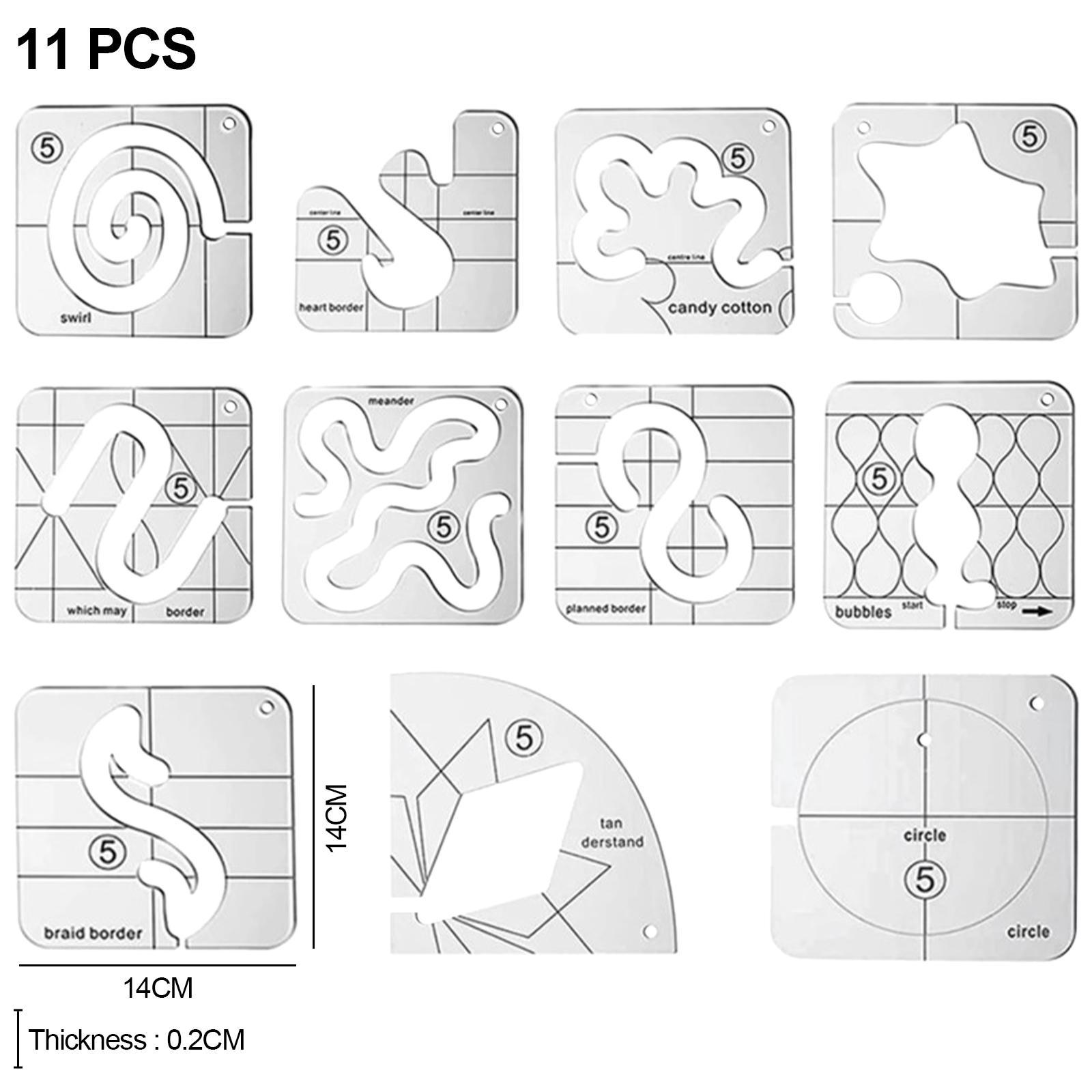 Sewing Cloth Ruler DIY Free  Quilting Templates Set for Apprentices