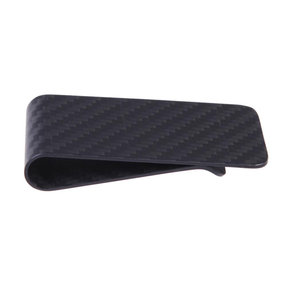Real Carbon Fiber Money Clip Matte Black Credit Card Holder Money Wallet