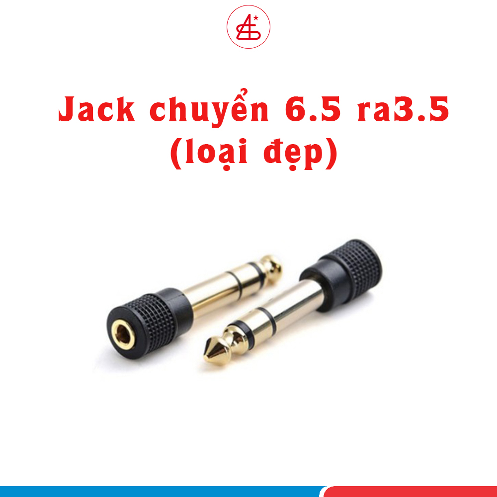 Jack chuyển 6.5 sang 3.5 mạ vàng chuyển đổi tín hiệu âm thanh chất lượng cao, hàng chính hãng