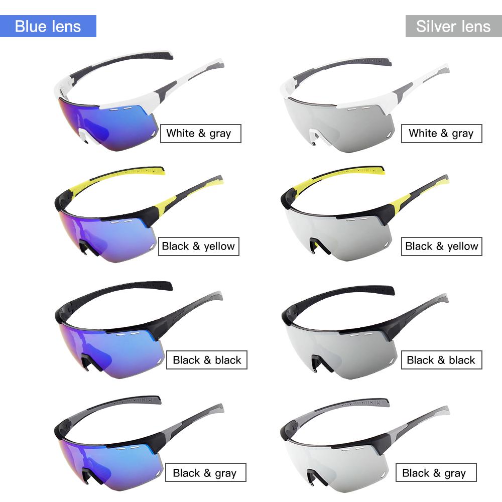 Kính đi xe đạp với 3 thấu kính dự phòng Kính râm thể thao UV400 Kính râm đi xe đạp MTB dành cho nam giới Nữ chạy bộ Lái xe Câu cá