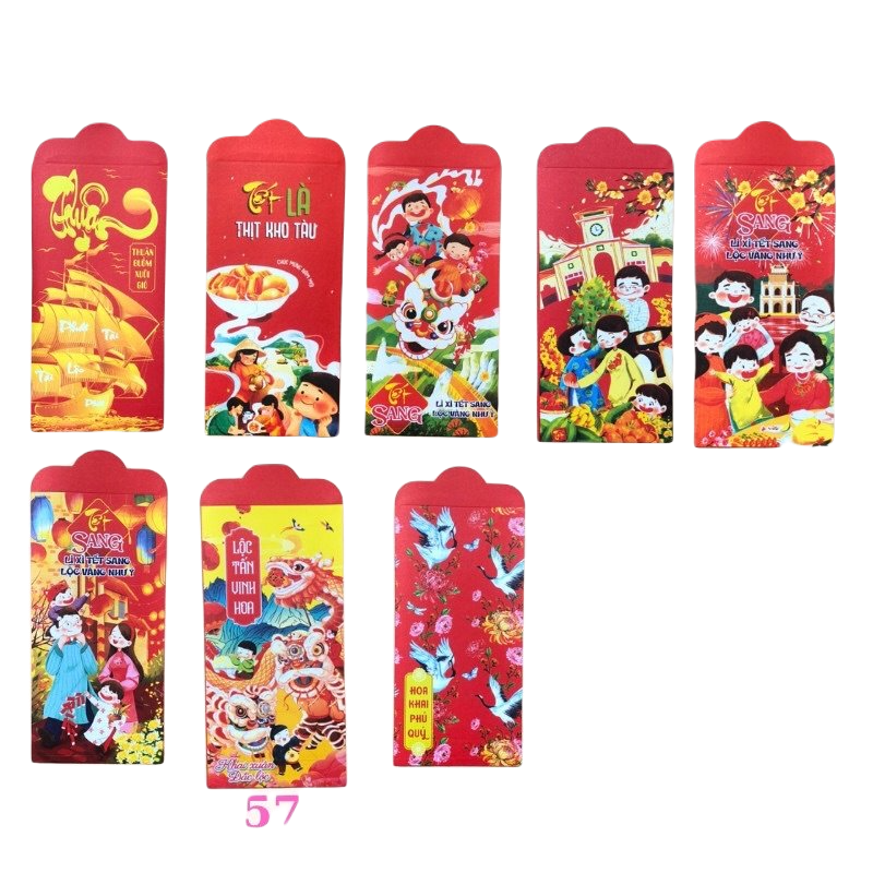 Bao lì xì năm mới Tết Quý Mão 2023, bao lì may mắn, tài lộc