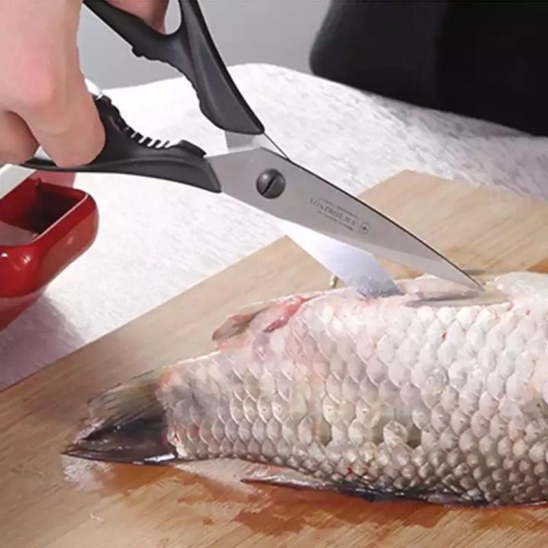 Kéo Làm Bếp Đa Năng Victorinox, Kéo Nhà Bếp Đa Dụng, Cắt Gà, Làm Cá, Thép Không Gỉ, Tay Cầm Chống Trượt, Nhập Thụy Sỹ