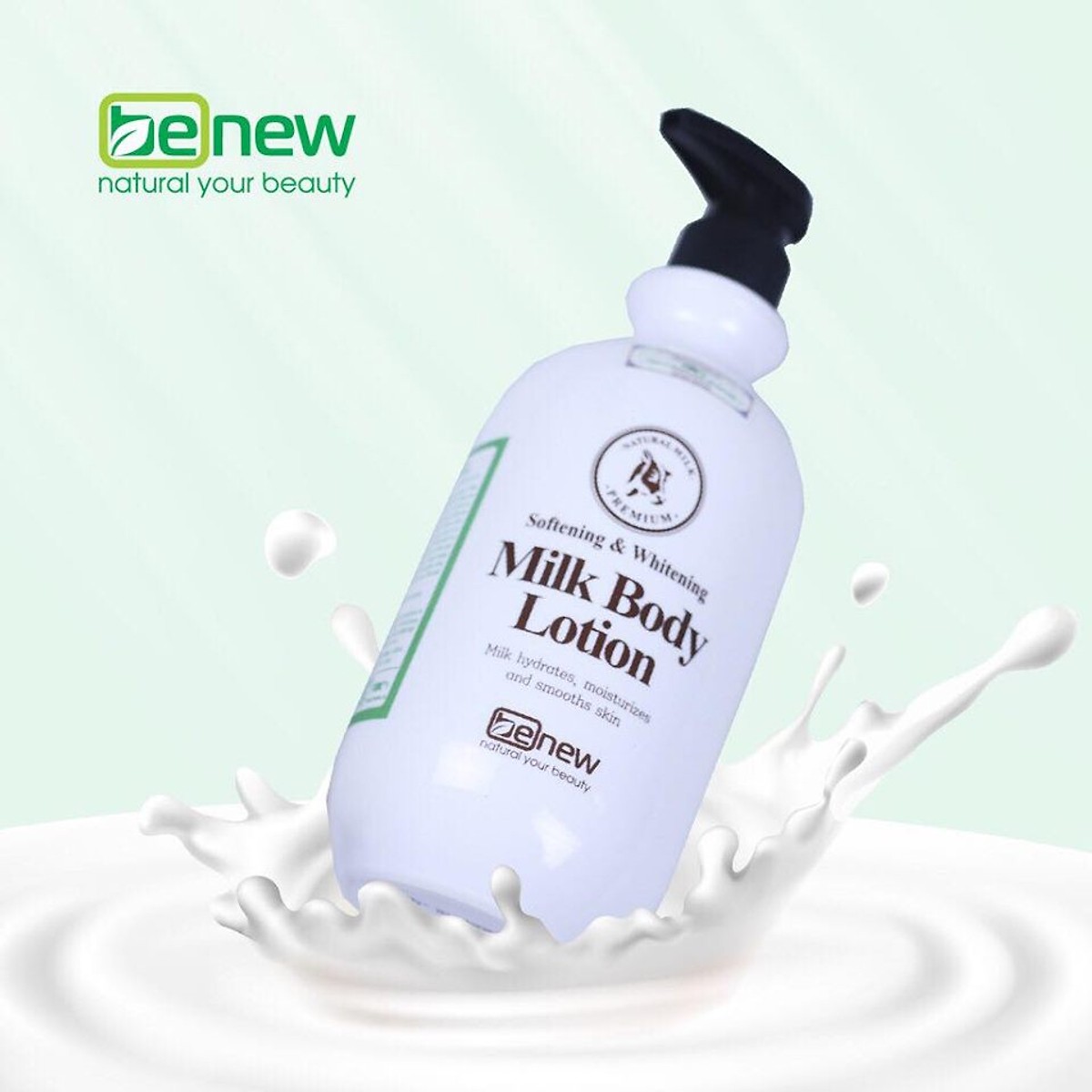 Sữa dưỡng thể trắng mịn da Hàn Quốc Benew Whitening Milk Body Lotion (450ml) [ Tặng kèm móc khóa ]