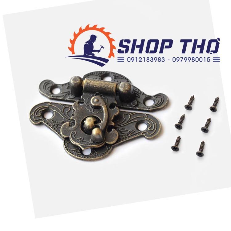 Bộ khóa hộp giả cổ A099 lắp hộp gỗ