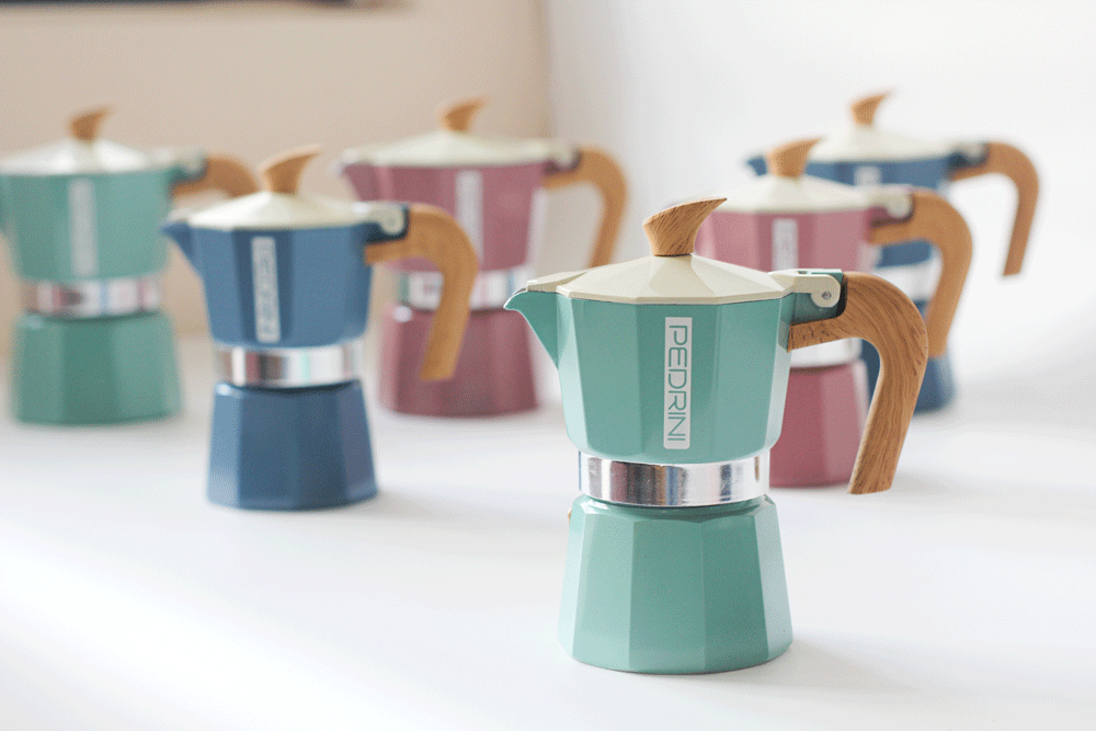 Ấm pha cà phê PEDRINI MyMoka Color - Aluminium - 2 cup /3 cup