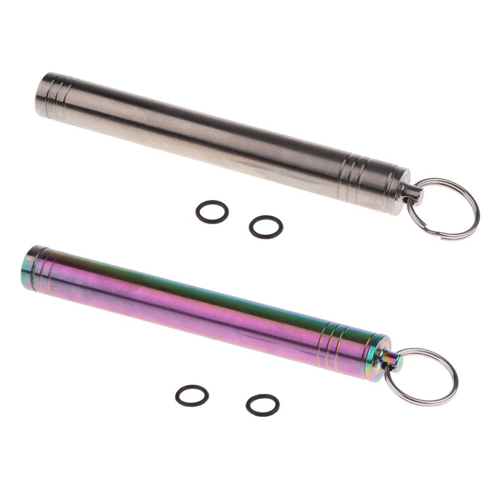 Waterproof Titanium Alloy Pocket Toothpick Ear Pick Holder Camping