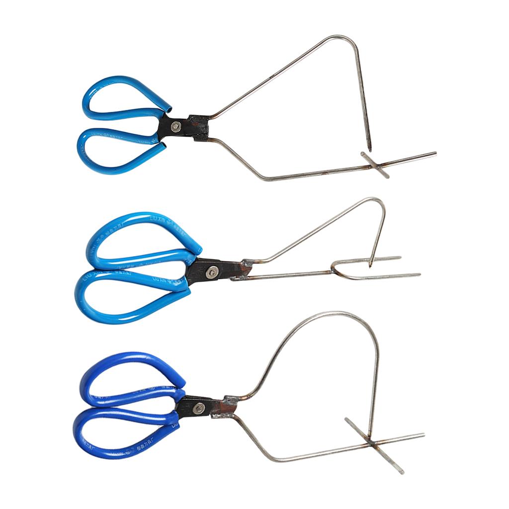 3pcs Pottery Glazing Pliers Sculpture Porcelain Vises with Rubber Handle