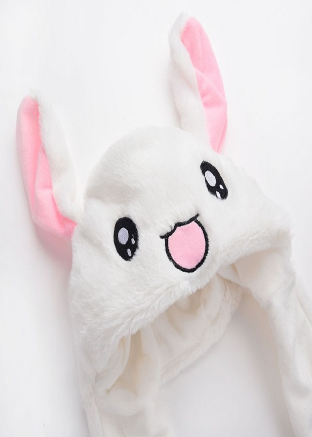 Mũ Tai Thỏ Trắng Kpop Siêu Dễ Thương 50x18cm