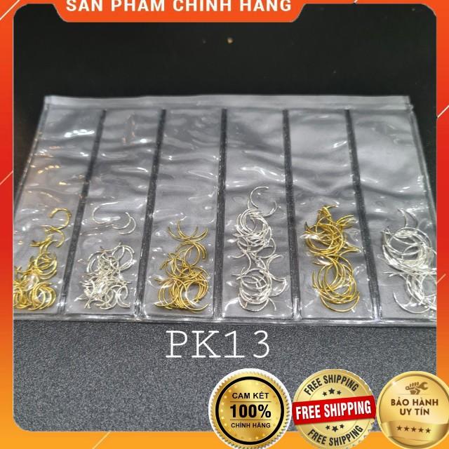 Phụ kiện kim loại 3D màu vàng, bạc trang trí móng