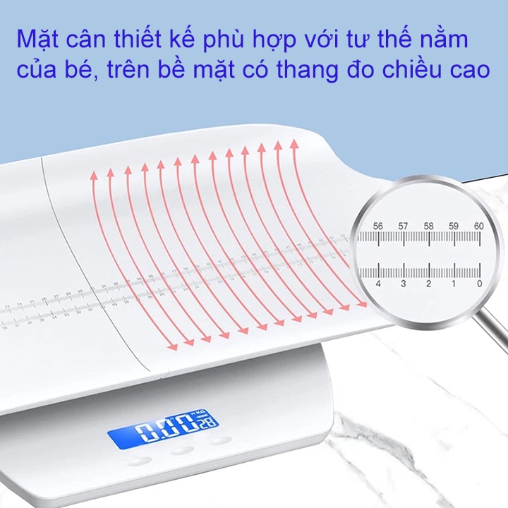 Cân Điện Tử Cho Bé Sơ Sinh Kết Hợp Đo Chiều Cao BABY SCALE V2