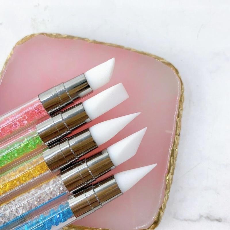 Bút Silicone Đa Năng Hai Đầu, Bút Nặn Hoa, Đẩy Sticker, Dán Foil, Chỉnh Hình Gel Nữ Women Sơn Gel