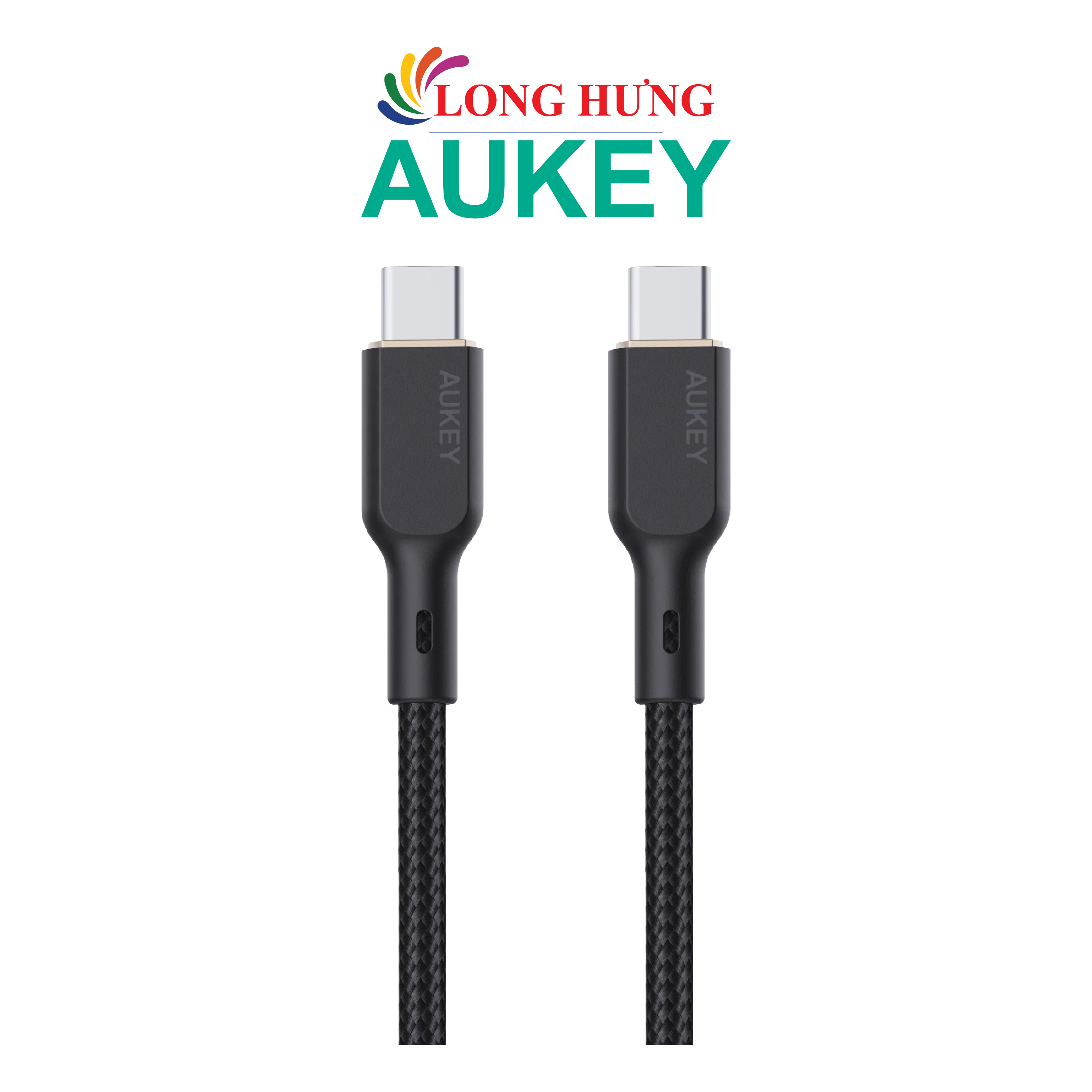 Cáp USB Type-C to Type-C Aukey Circlet Blink 100W 1m CB-KCC101/1.8m CB-KCC102 - Hàng chính hãng