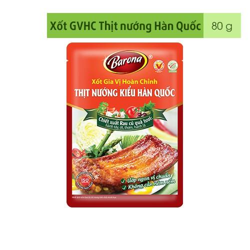 Xốt Gia Vị Hoàn Chỉnh BARONA - Thịt Nướng Kiểu Hàn Quốc 80g