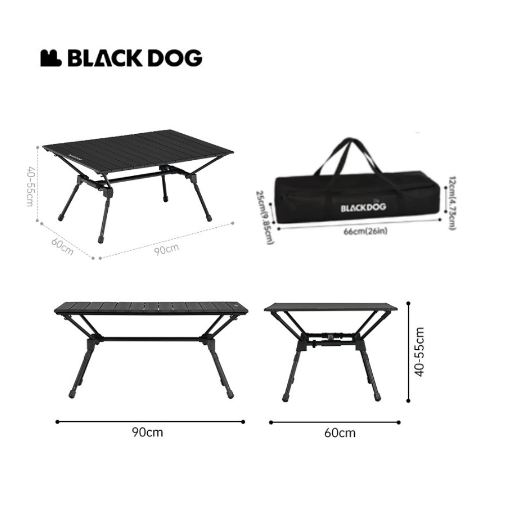 Bàn nhôm cắm trại gấp gọn tùy chỉnh độ cao Blackdog BD-ZZ003