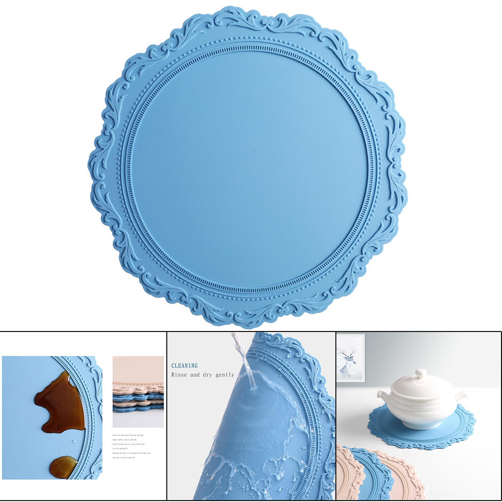 Silicone Place Mats Tableware Utensil Pad Table Mats for Cup Mug Pot