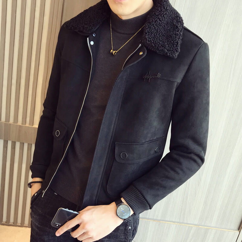 Áo khoác/Áo jacket nam, cổ bẻ, thời trang, phong cách Hàn Quốc, một màu, cập nhật xu hướng thời trang TA256