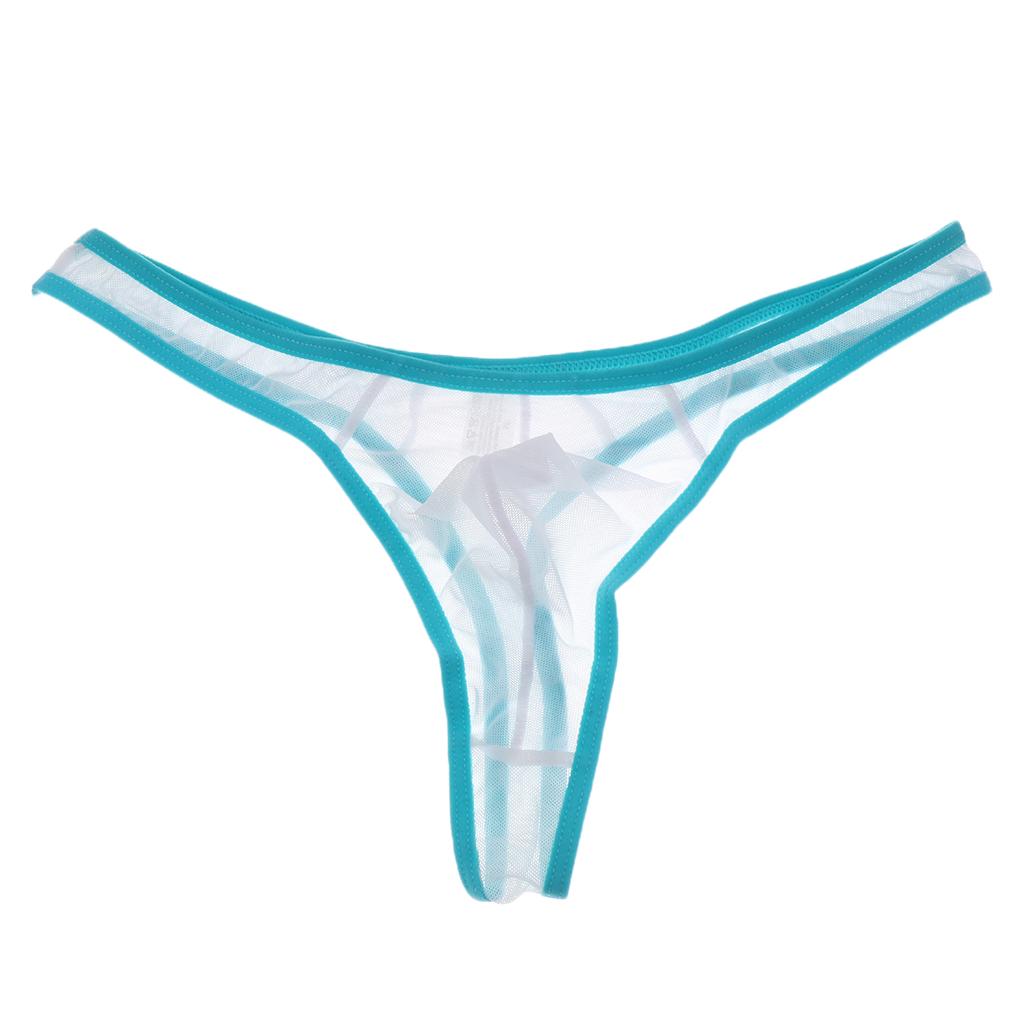 27-35inch Sexy Mens See-through Mesh Underwear Mesh Pouch Briefs Bikini Underpants