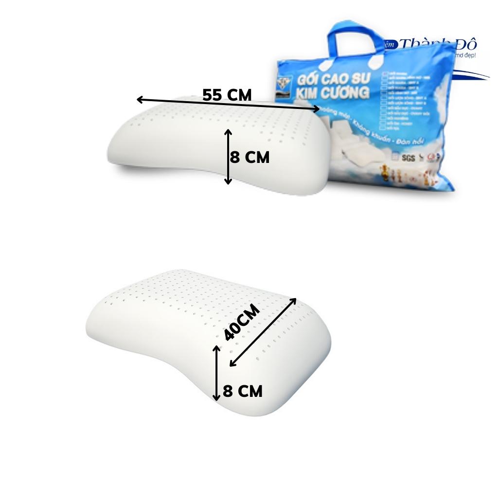 Gối cao su thiên nhiên kim cương-hình ner 40X55