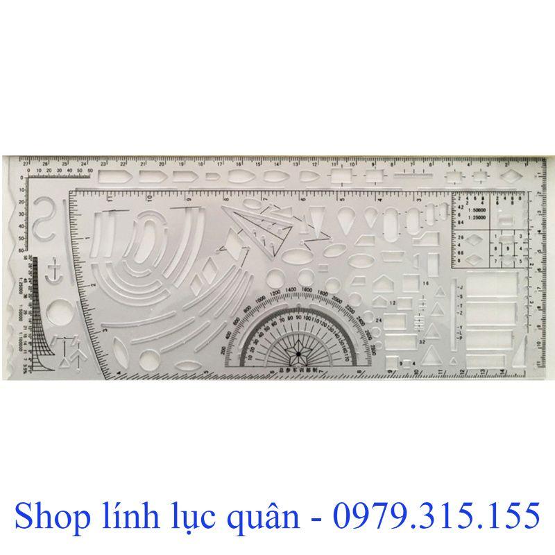 Thước chỉ huy tham mưu trắng 28x11.5cm