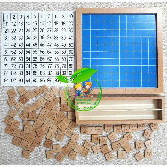 Bảng 100 kèm khay đựng số và bảng kiểm soát (Hundred Board - mini size)