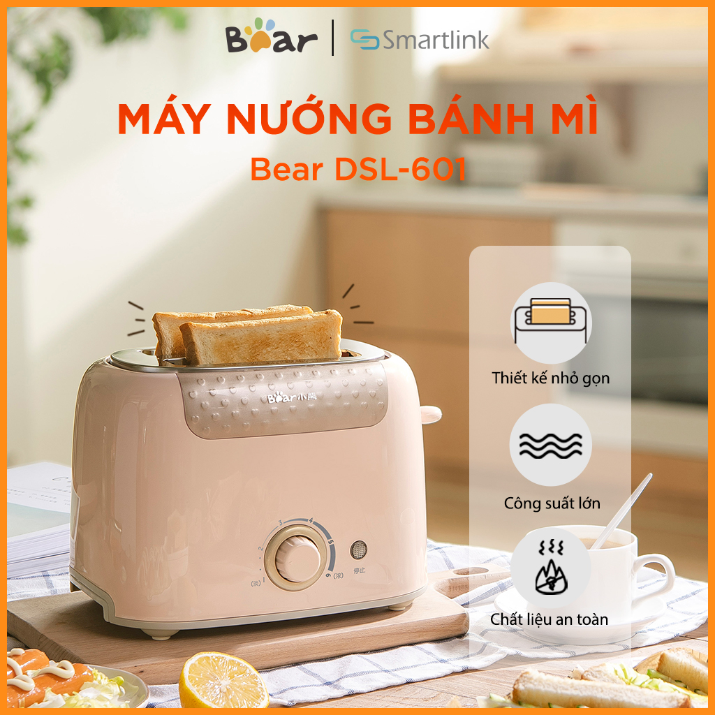 Máy Nướng Bánh Mì Sandwich Đa Năng Bear DSL-601 - Hàng chính hãng