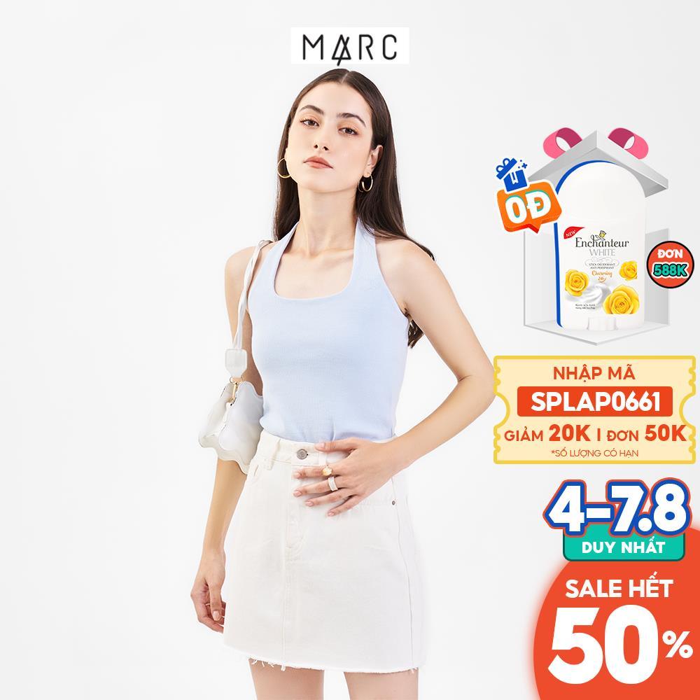 Áo thun nữ MARC FASHION cổ yếm form ôm cài nút sau FALH061822