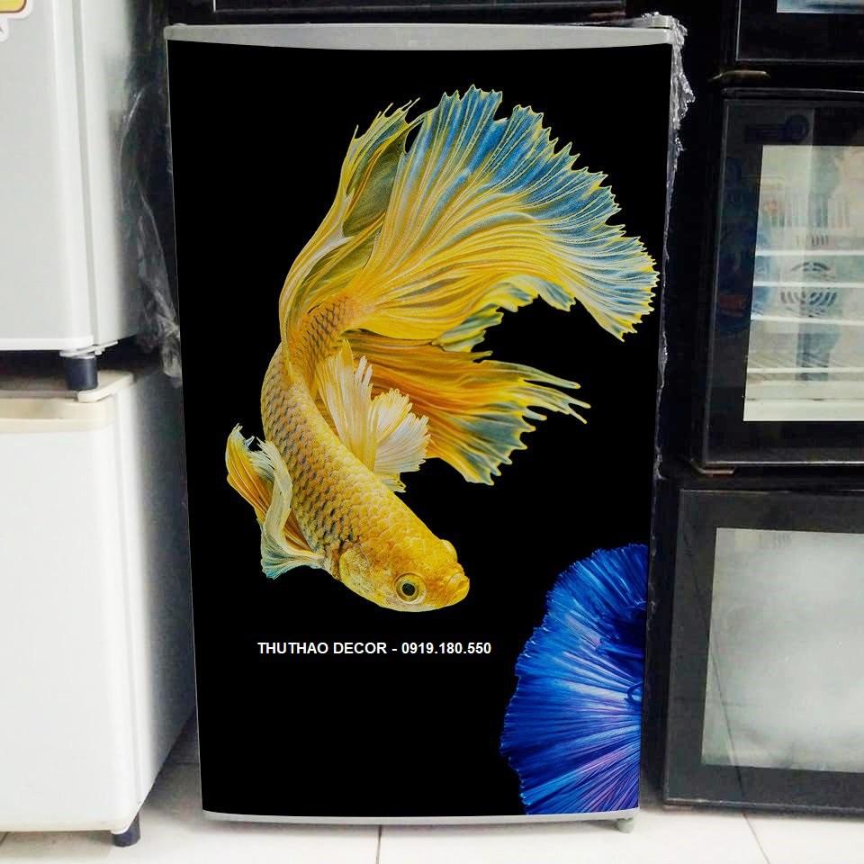 Sỉ -Lẻ Miếng dán tủ lạnh hình cá Betta